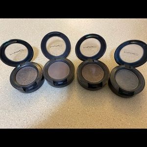 Mac eyeshadows in multiple gray shades